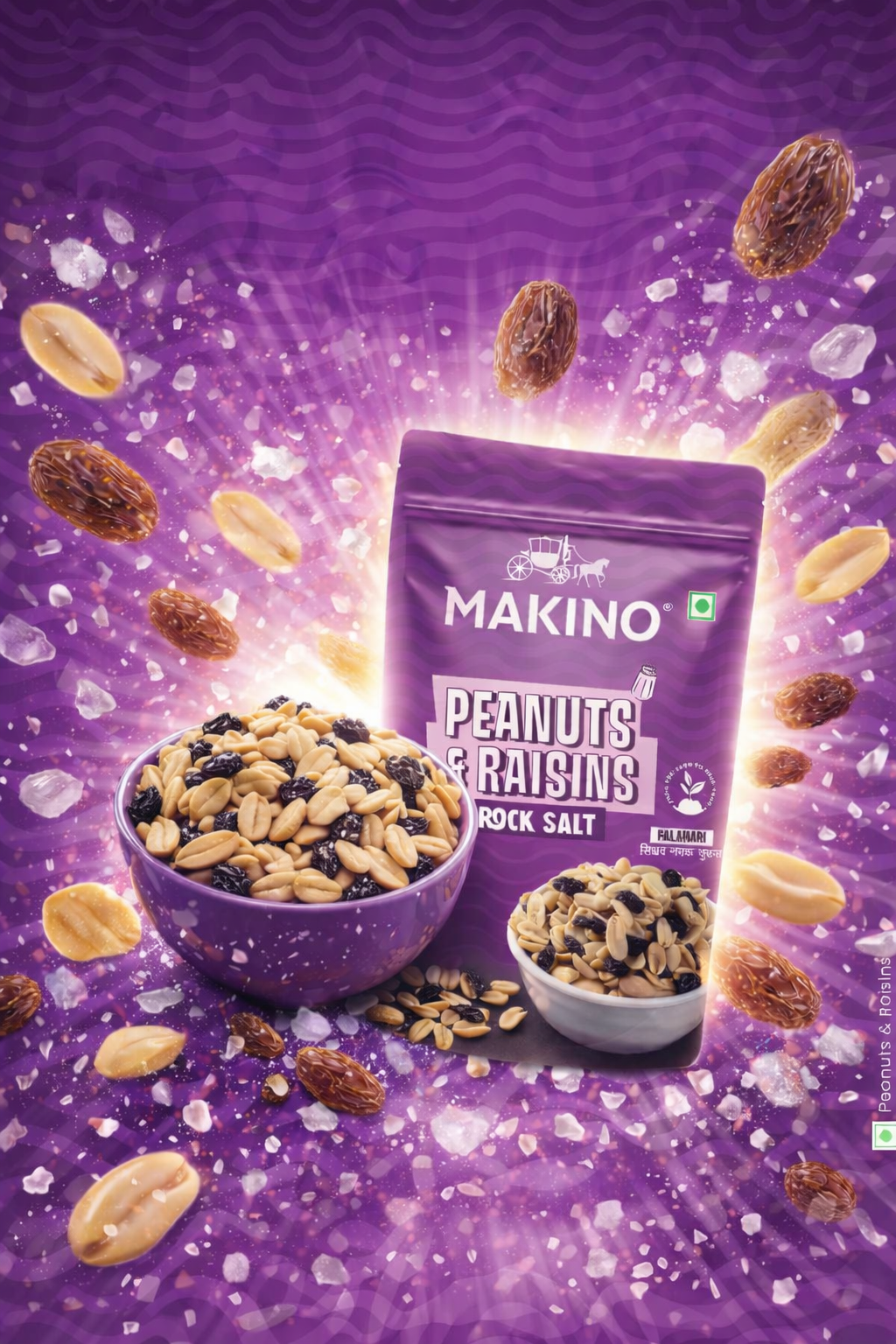 Makino Salted Peanuts & Raisins 120g Pack Of 5