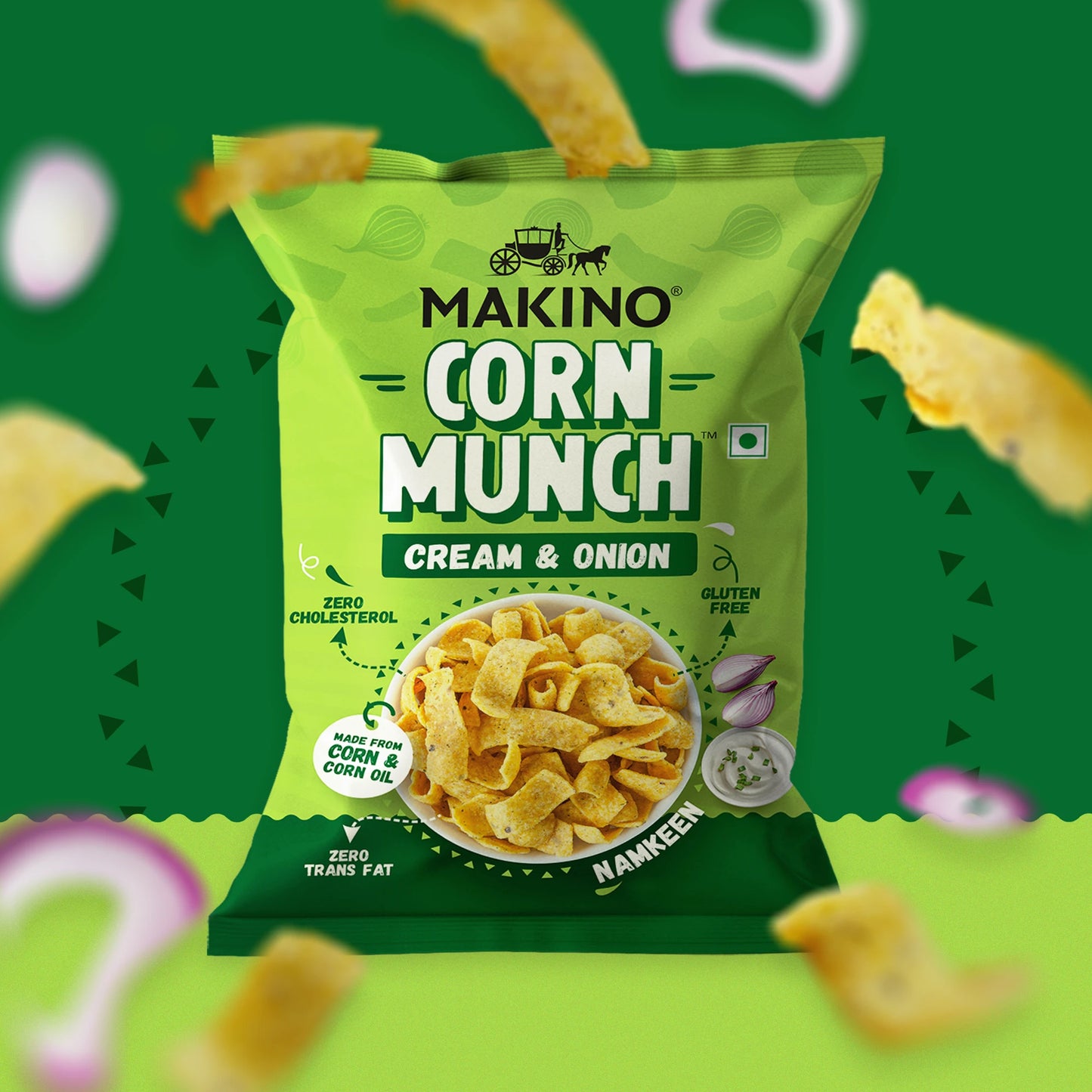 Makino Corn Munch (Cream & Onion)(Each 150 gm)(Pack of 3)