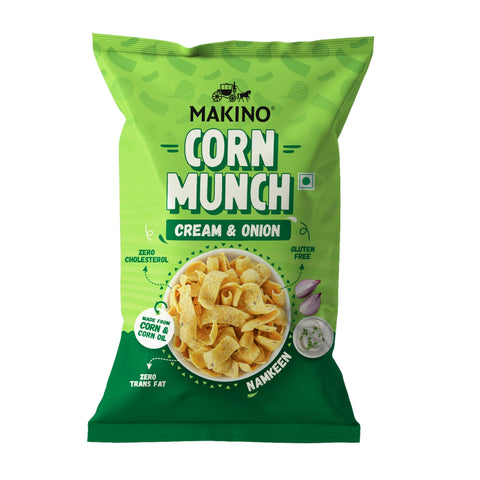 Makino Assorted Corn Munch (Cream & Onion, Red Chilli Chatka)(Each 150 gm)(Pack of 7)