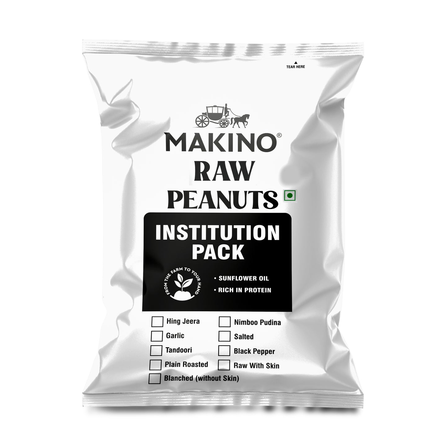 Makino Brand - Raw Peanuts | 1kg | Premium Moongfali | Jumbo Size | Healthy Snacks | High Protein | No add preservatives | No trans fat | No onion No Garlic | Count 35-42 | Groundnut | Ready to Eat/Prepare