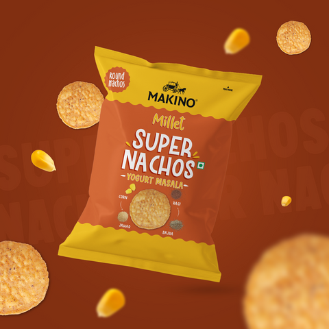 Makino Super Nachos Millets Yogurt Masala (60gm) (Pack of 6)