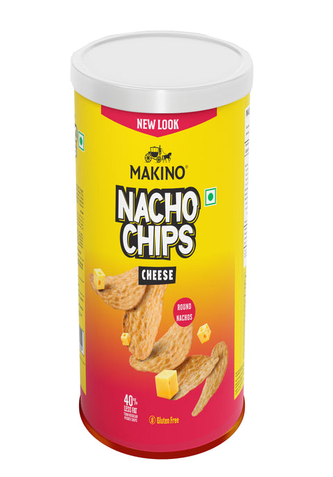Makino Assorted Round & Stacked Nachos (Cheese, Jalapeno)(Each 107 gm)(Pack of 2)