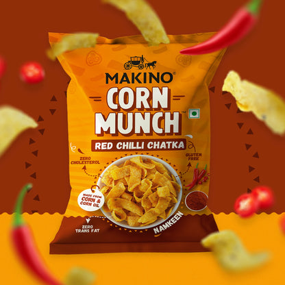 Makino Cornax (4 Assorted Corn Snacks)(Each 60 Jalapeno & Rosted masala /150 gm RCC & C&O)