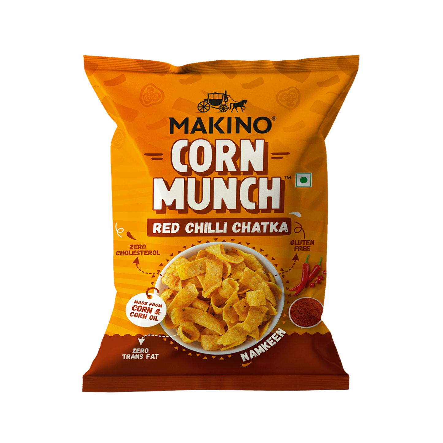 Makino Cornax (4 Assorted Corn Snacks)(Each 60 Jalapeno & Rosted masala /150 gm RCC & C&O)