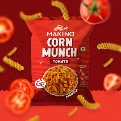 Makino Corn Munch Tomato (Each 150gm) (Pack of 3)