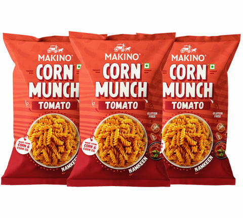 Makino Corn Munch Tomato (Each 150gm) (Pack of 3)