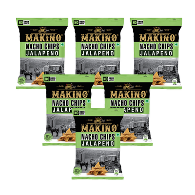 Makino No Onion No Garlic Nacho Chips Jalapeno (Each 60 gm) (Pack of 6)