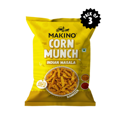 Makino Corn Munch Indian Masala (Each 150gm) (Pack of 3)