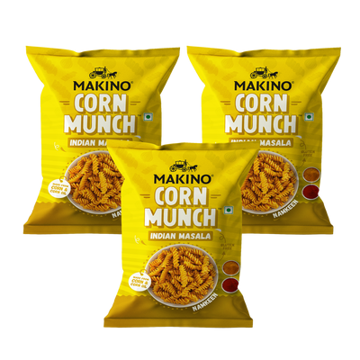 Makino Corn Munch Indian Masala (Each 150gm) (Pack of 3)