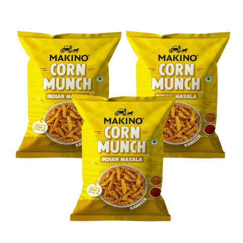 Makino Corn Munch Indian Masala (Each 150gm) (Pack of 3)