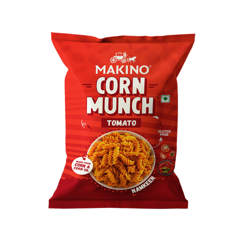 Makino Corn Munch Tomato (Each 150gm) (Pack of 3)