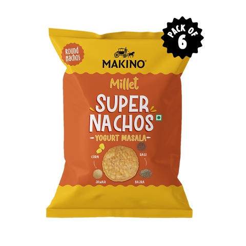 Makino Super Nachos Millets Yogurt Masala (60gm) (Pack of 6)