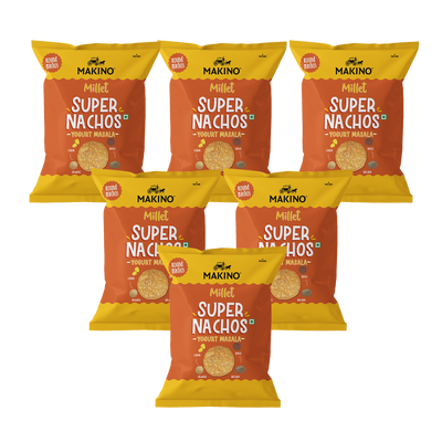 Makino Super Nachos Millets Yogurt Masala (60gm) (Pack of 6)