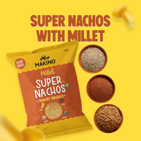 Makino Super Nachos Millets Yogurt Masala (60gm) (Pack of 6)