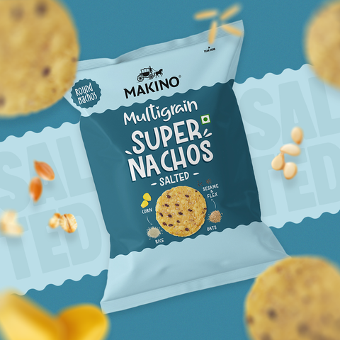 Makino Super Nachos Multigrain Salted (60gm) (Pack of 6)
