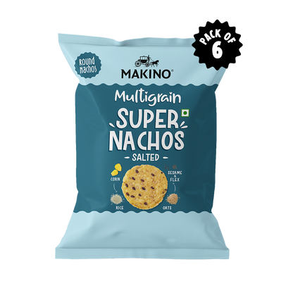 Makino Super Nachos Multigrain Salted (60gm) (Pack of 6)