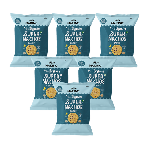 Makino Super Nachos Multigrain Salted (60gm) (Pack of 6)