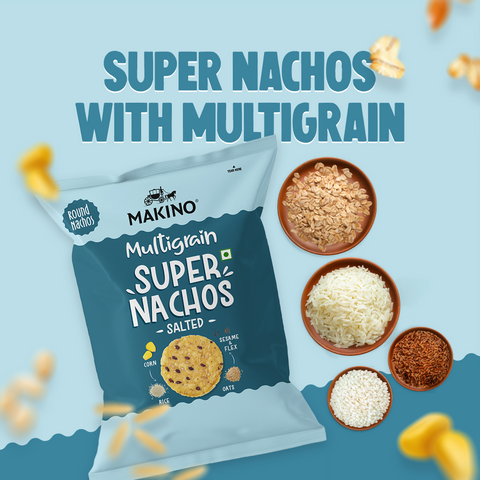 Makino Super Nachos Multigrain Salted (60gm) (Pack of 6)