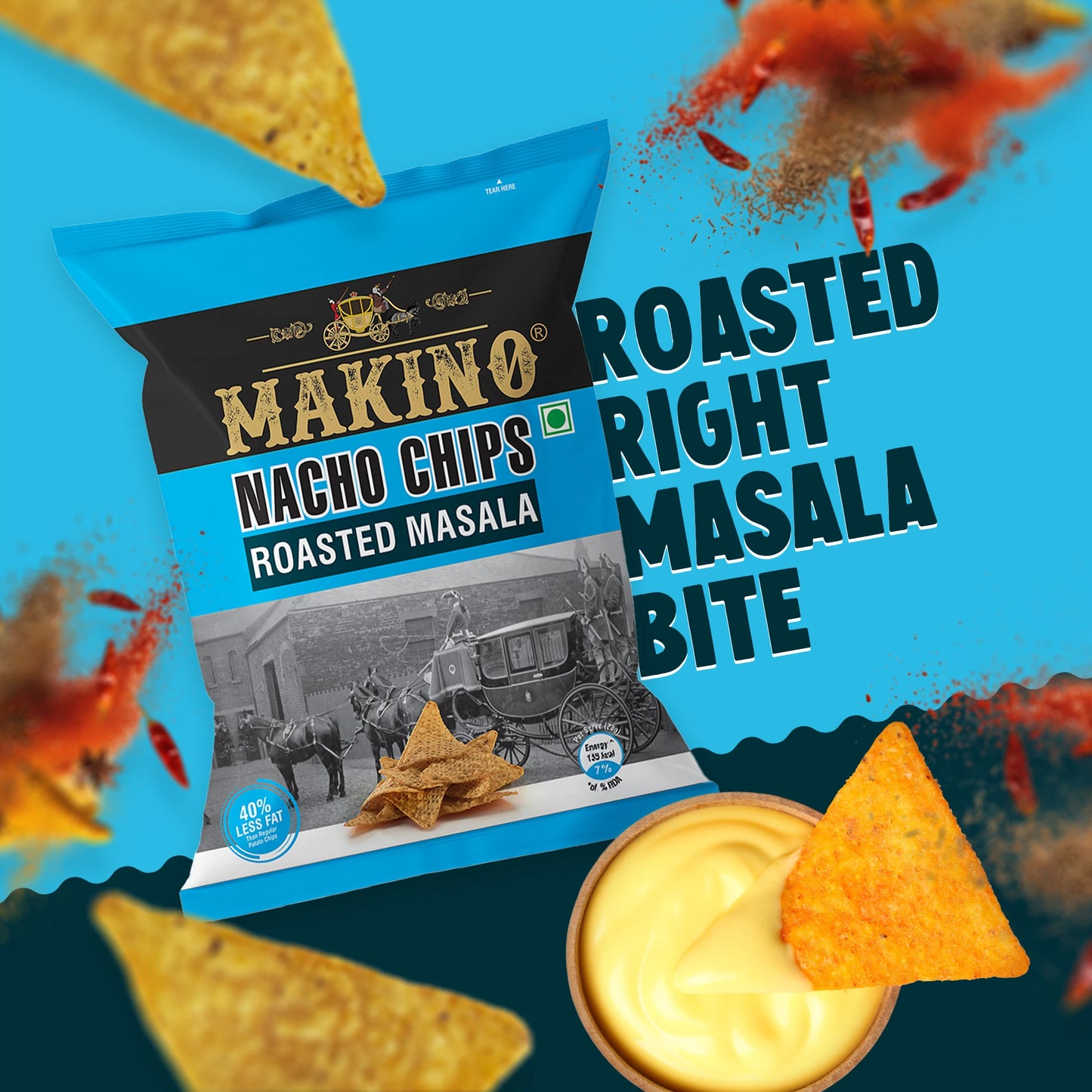 Makino Cornax (4 Assorted Corn Snacks)(Each 60 Jalapeno & Rosted masala /150 gm RCC & C&O)