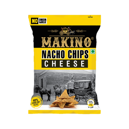 Makino No Onion No Garlic Nacho Chips (Cheese, Jalapeno)(Each 60 gm)(Pack of 6)