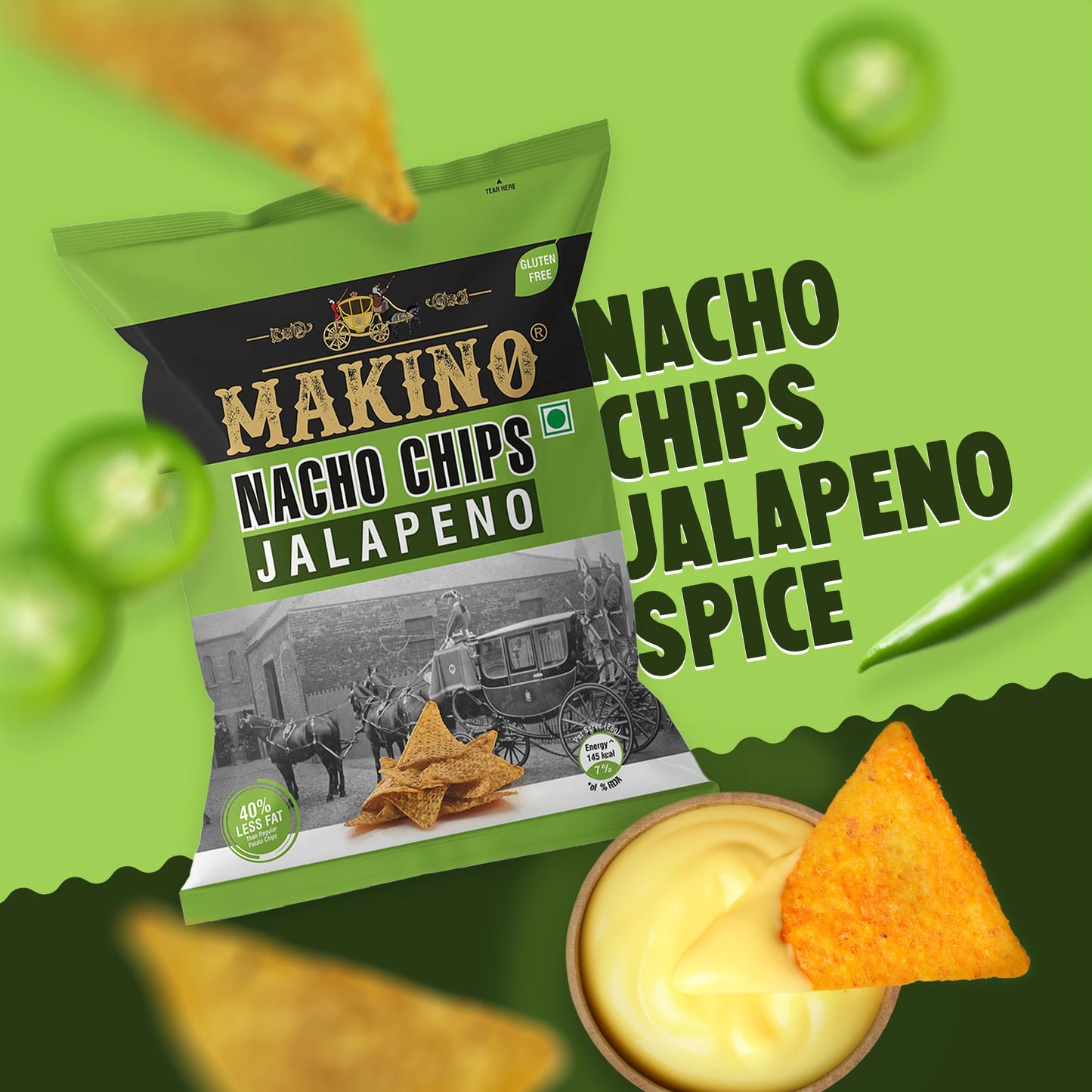 Makino Cornax (4 Assorted Corn Snacks)(Each 60 Jalapeno & Rosted masala /150 gm RCC & C&O)