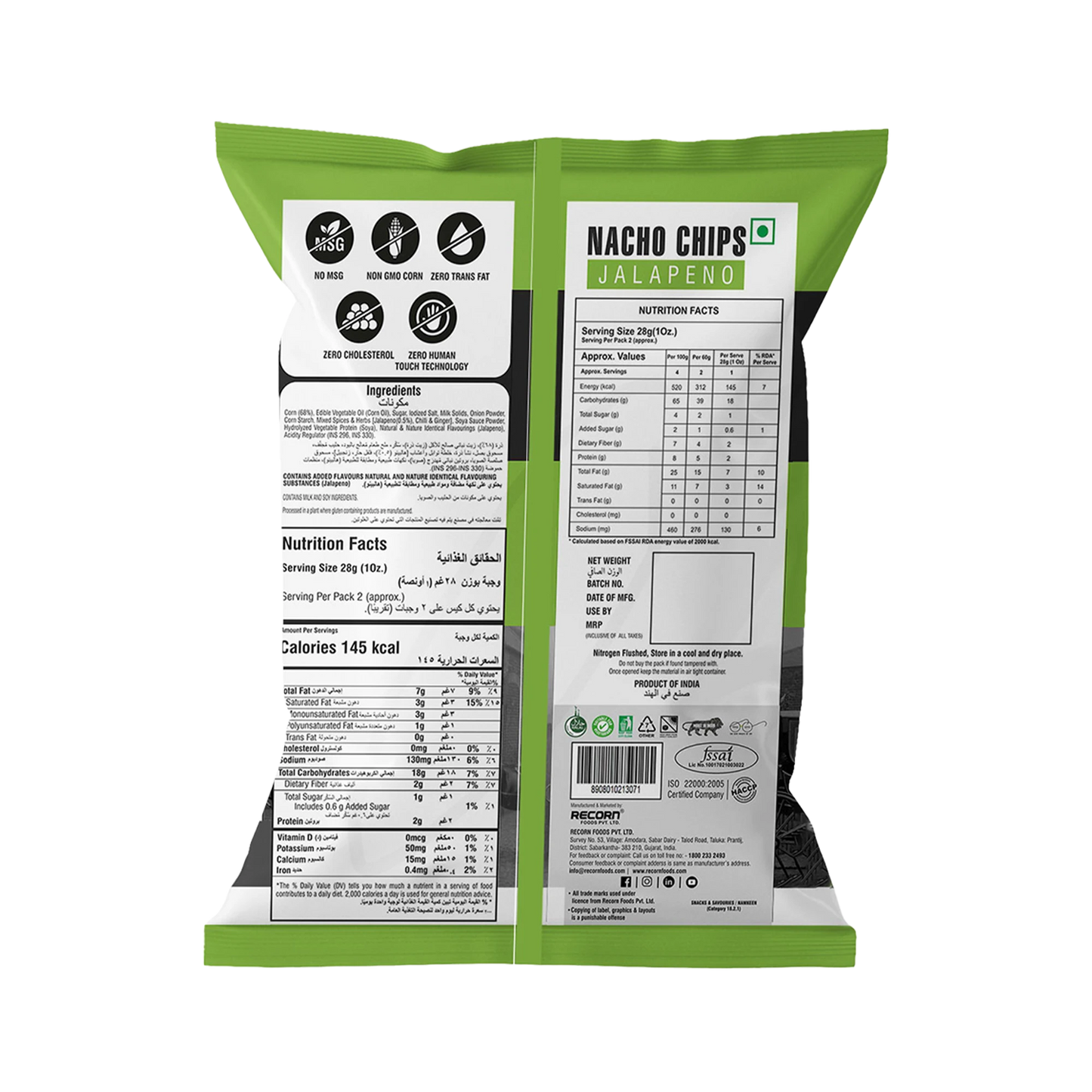 Makino Cornax (4 Assorted Corn Snacks)(Each 60 Jalapeno & Rosted masala /150 gm RCC & C&O)