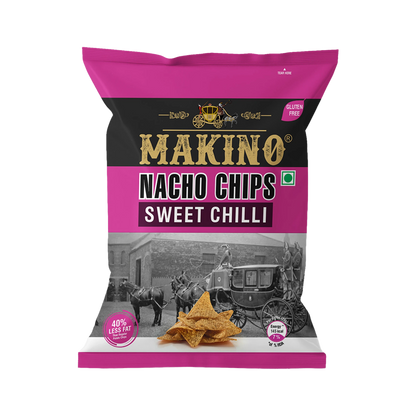 Makino Assorted Nacho Chips 60 gm | Pack of 120 pcs. | Bulk Pack for Retail | (Cheese, Jalapeno, Sweet Chilli, Tomato Salsa, Peri Peri, Roasted Masala)