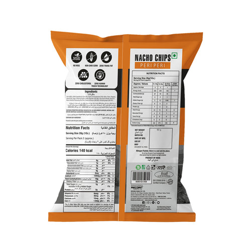 Makino Nacho Chips Peri Peri 60 gm | Tortilla Chips | Pack of 40 | Bulk Pack for Retail