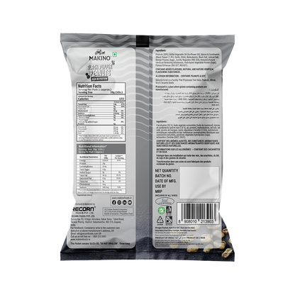 Makino Assorted Roasted Peanuts | Each 43gm | Pack of 5 | Tandoori, Nimboo Pudina, Hing Jeera, Black Pepper, Garlic, Salted | Total 215g | Flavoured Peanuts | Super Crunchy