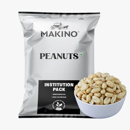 Makino Salted Peanuts | Peanut without Skin | Jumbo Size Peanut High Protein | 1 KG