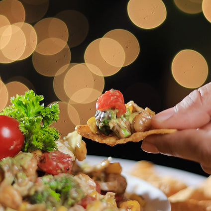 Sizzling Veggie Nachos