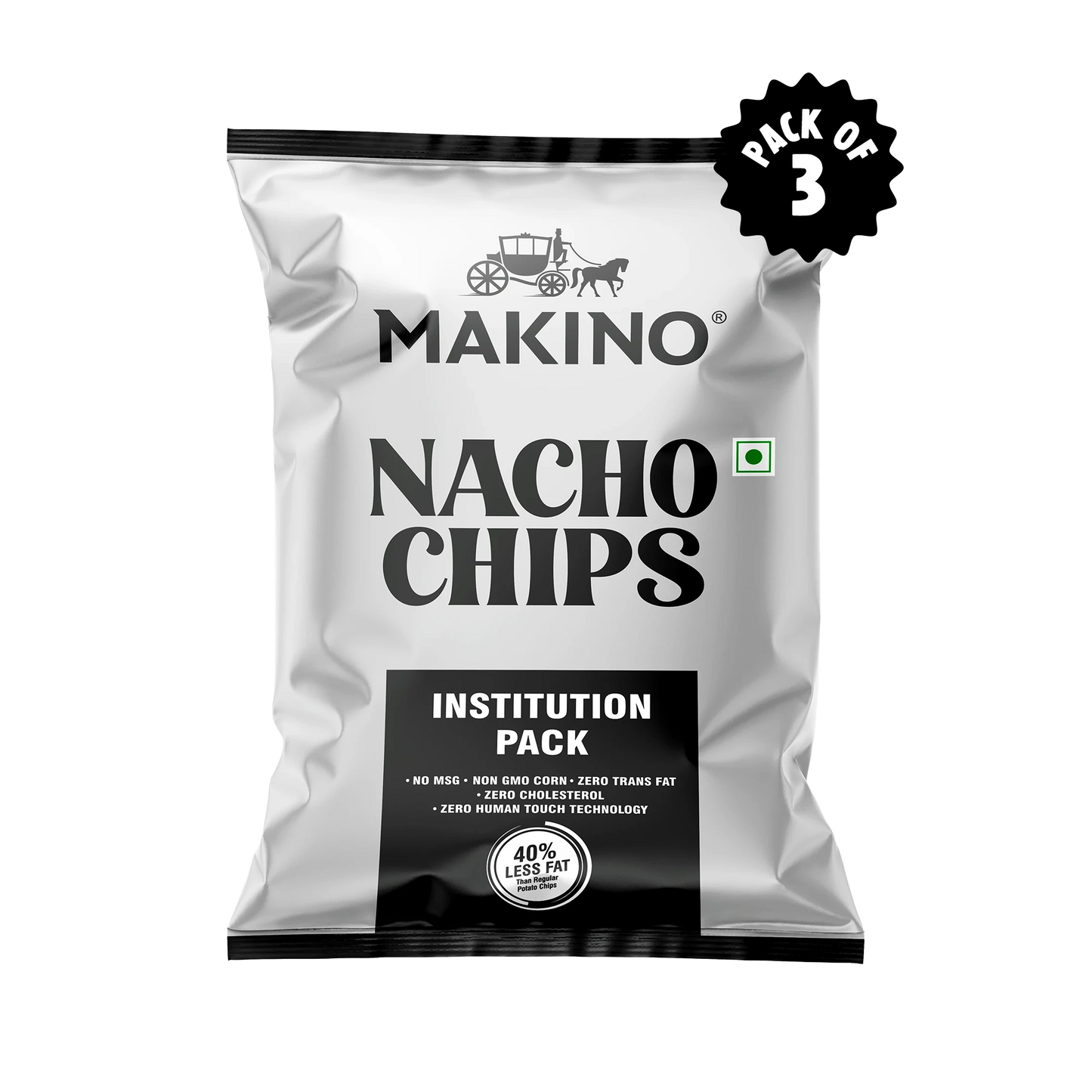 Makino Jalapeno Nacho Chips with Institution Pack (Each 200 gm)(Pack of 3)