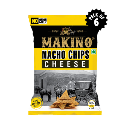 Makino No Onion No Garlic Nachos Chips Cheese (Each 60 gm) (Pack of 6)