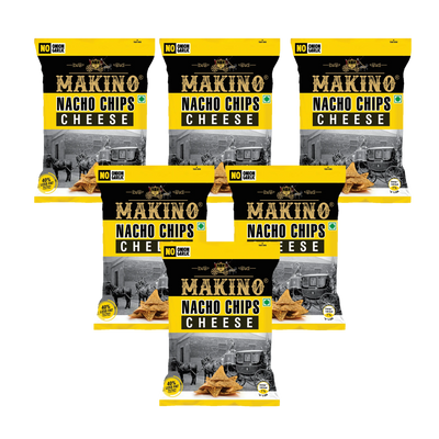 Makino No Onion No Garlic Nachos Chips Cheese (Each 60 gm) (Pack of 6)