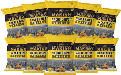 Makino Cheese Nachos Chips. A party pack combo of 10 Corn Cheese Nachos chips 