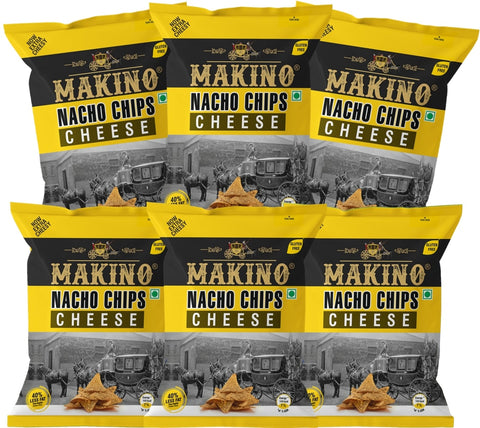 Makino Cheese Nachos Chips. A party pack combo of 6 Corn Cheese Nachos chips 