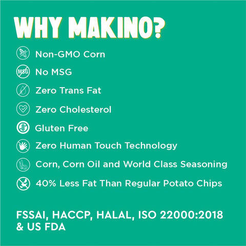 Makino No Onion No Garlic Nachos Chips Cheese (Each 60 gm) (Pack of 6)